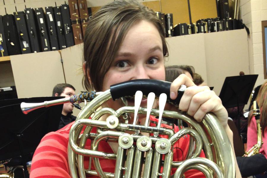 Senior Megan Murdoch played in the District Honor, All State, and All Northwest bands this year. 
