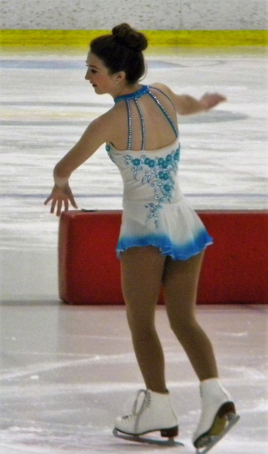 Catherine Winnop skates during one of her competitions. Winnops favorite moves are jumping and spinning. She wants to continue figure skating at the University of Wyoming