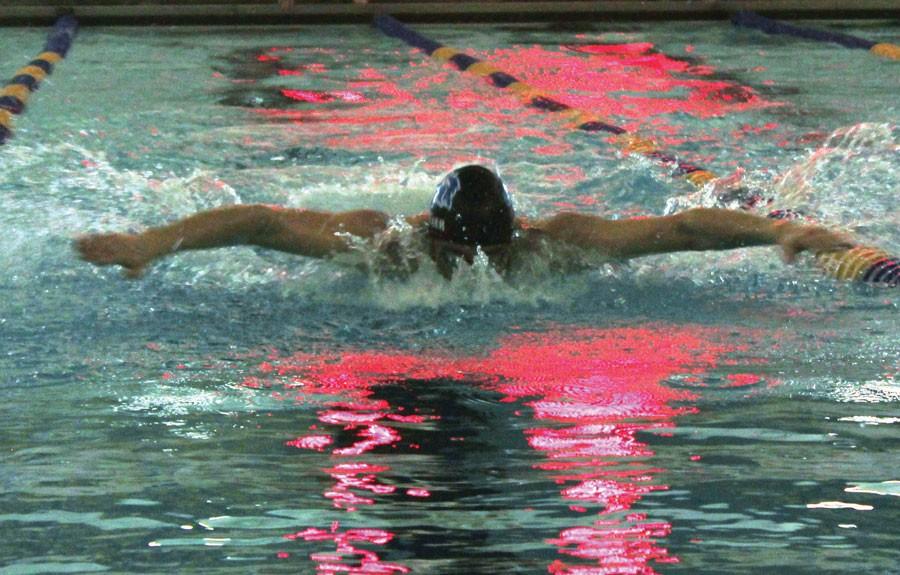 Presley Felker swum the 100-meter butterfly in the duel against Cody, Riverton, and Worland. He came in second behind Travis Fisher of Riverton. He later beat Fisher at state, earning a first place winning. 