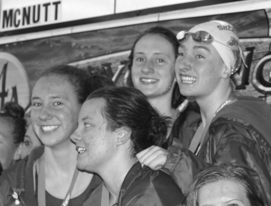 Girls swim team wraps successful season with second place finish at state