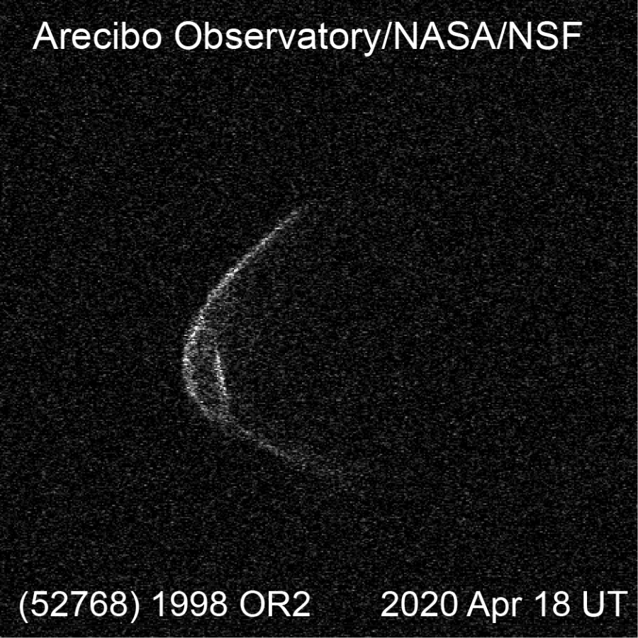 Asteroid 1998 OR2 as imaged by the Arecibo Radar on April 18, 2020.